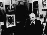 Edward Nadulski w pracowni przy ul. Marchlewskiego 9, 1974
