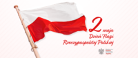 Flaga Rzeczypospolitej Polskiej. Kliknięcie w miniaturkę obrazka spowoduje wyświetlenie powiększonego zdjęcia.